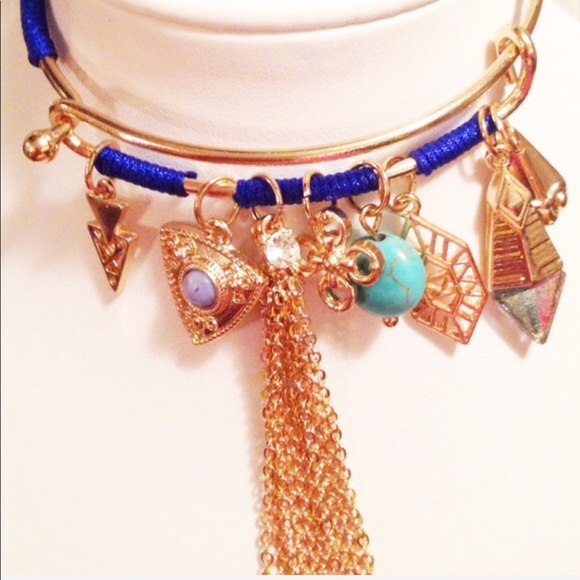 Jewelry - NWOT Charmed Bangle Gold Tone Tassel
